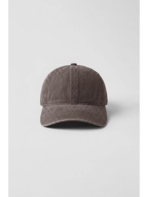 Abluka Online Unisex Basic Yıkamalı Beyzbol Şapka Kahverengi