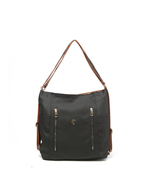 TH Kadın Omuz Çantası TH-YK12936 Siyah-Taba