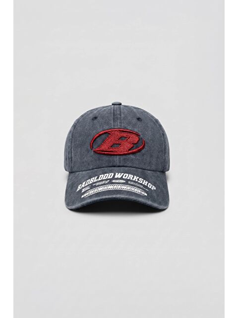 Abluka Online Erkek Vintage Yıkamalı Nakışlı Beyzbol Şapka Lacivert