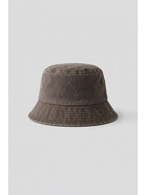 Abluka Online Erkek Yıkamalı Bucket Şapka Kahverengi
