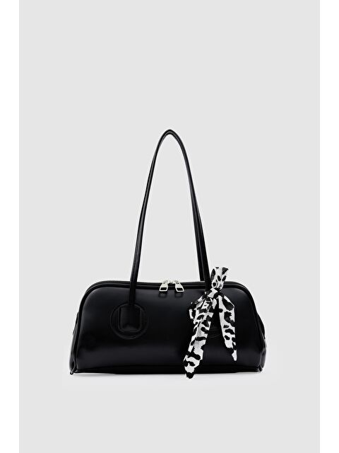 Shulebags Vita Fular Detaylı Bowling Çanta  Siyah - S000493745-19351