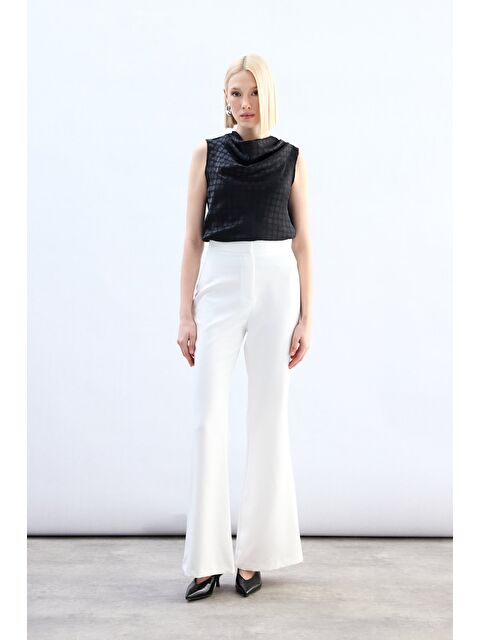 SATEEN İspanyol Paça Pantolon - Ekru - S000497823-19965