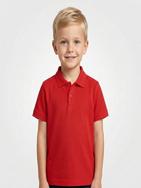 ajn Kids Polo Yaka Basic Kısa Kollu  Kız Çocuk Tişört