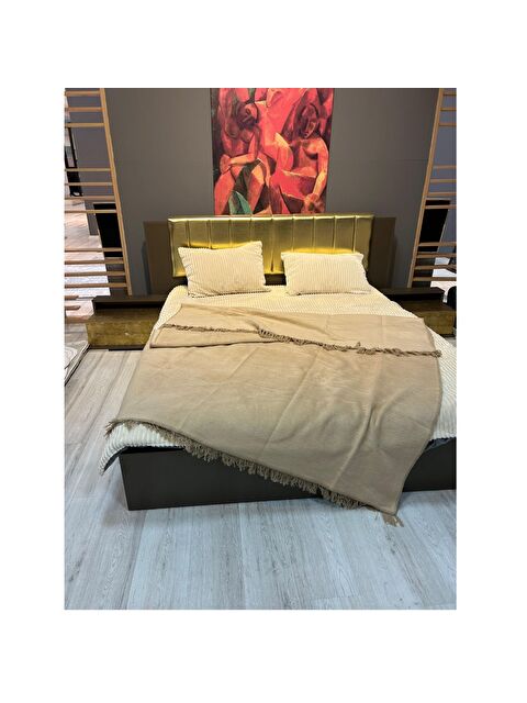 Dolce Bonita Home Pamuklu Battaniye 150X200 Bej BEJ - S000466937-19928