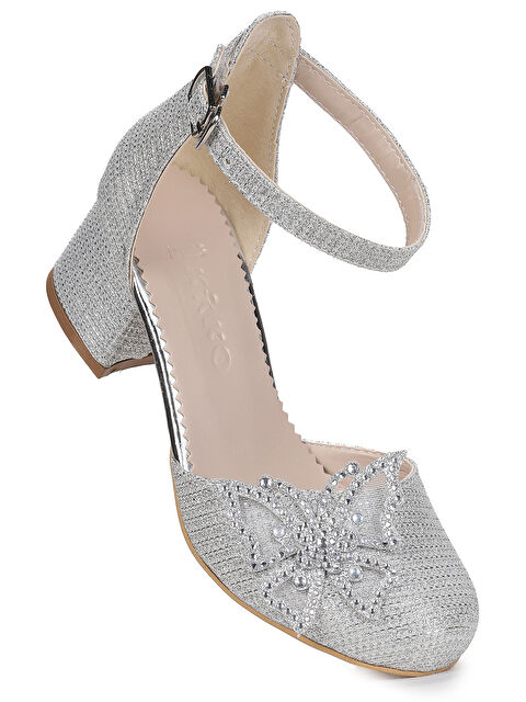 Kiko Kids Zete Kum Simli Kız Çocuk 4 Cm Topuklu Abiye Ayakkabı - S000464974-18105