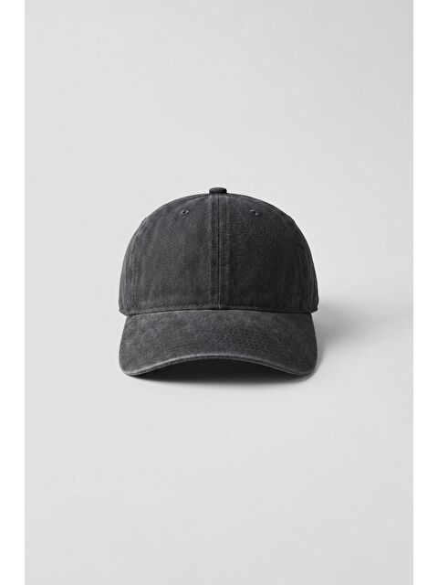 Abluka Online Unisex Basic Yıkamalı Beyzbol Şapka Siyah