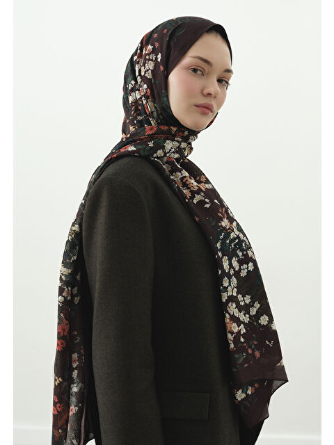 Fresh Scarfs AVRIL DESENLİ PAMUK VİSKON ŞAL AĞAÇ KABUĞU - S000514045-19413
