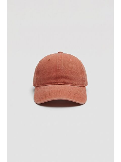 Abluka Online Unisex Basic Yıkamalı Beyzbol Şapka Turuncu