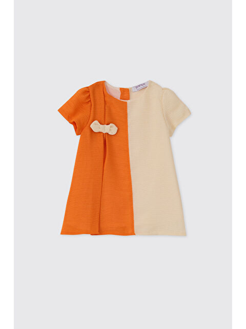 Panço Kız Bebek Oranj Elbise