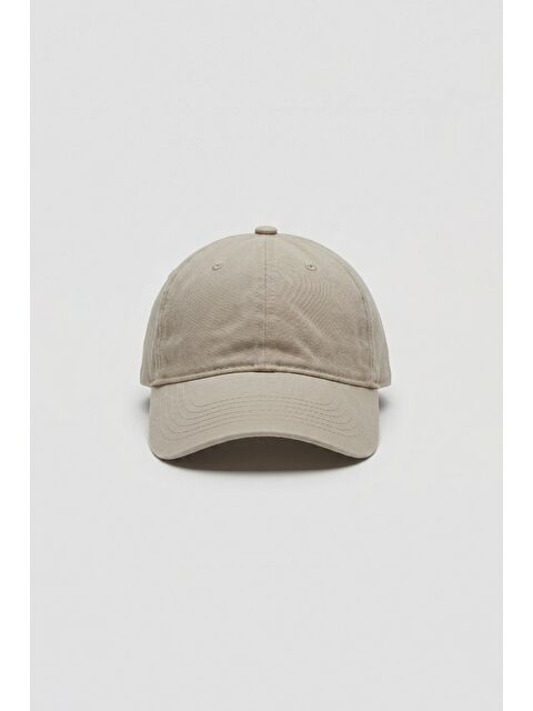 Abluka Online Unisex Basic Yıkamalı Beyzbol Şapka Açık Bej