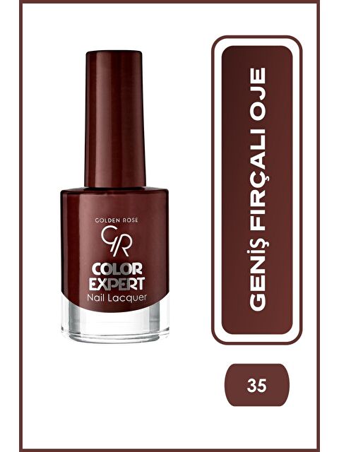 GOLDEN ROSE Color Expert Nail Lacquer No: 35 Velvet Bordeux - Geniş Fırçalı Oje