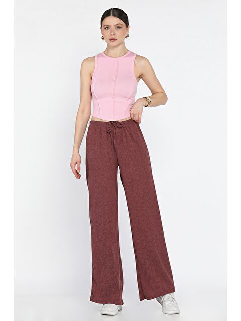 Gülseli Kadın Bel Bağlamalı Elastanlı Kumaş Pantolon - S000373128-20036