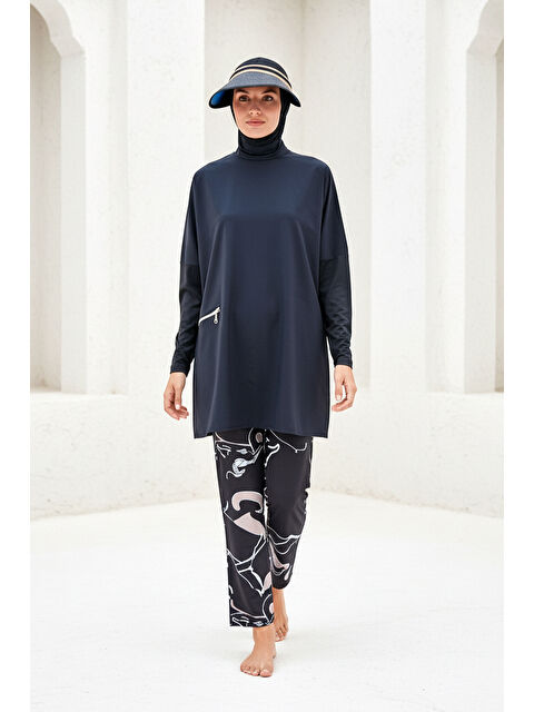 Marina Tam Kapalı Tesettür Mayo Siyah M2274 - S000500012-19351