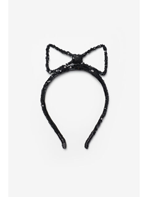 Le Mabelle Siyah Pullu Fiyonk Figürlü Kız Çocuk Taç - S000518762-19351