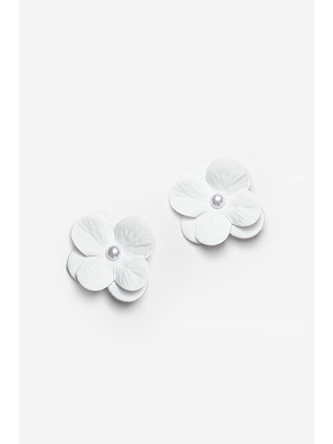 Le Mabelle Beyaz İnci Detaylı Orkideli Kız Çocuk Klips Toka - S000518763-20063