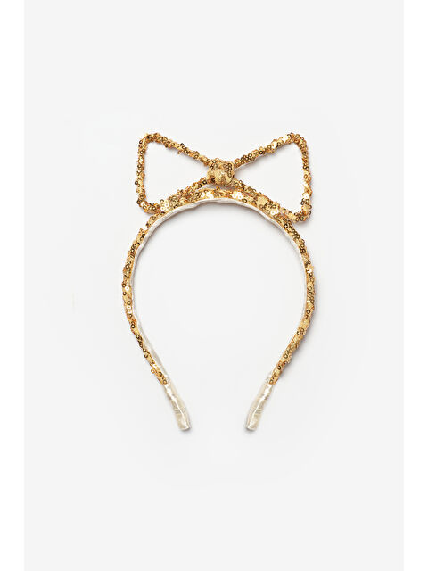 Le Mabelle Altın Pullu Fiyonk Figürlü Kız Çocuk Taç - S000518762-20076