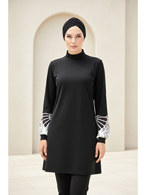 Marina Tam Kapalı Tesettür Mayo Siyah M2114 - S000500020-19351