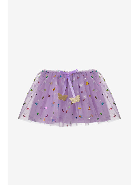Le Mabelle Lila Kelebekli Fiyonk Detaylı Kız Çocuk Tül Etek - Aster