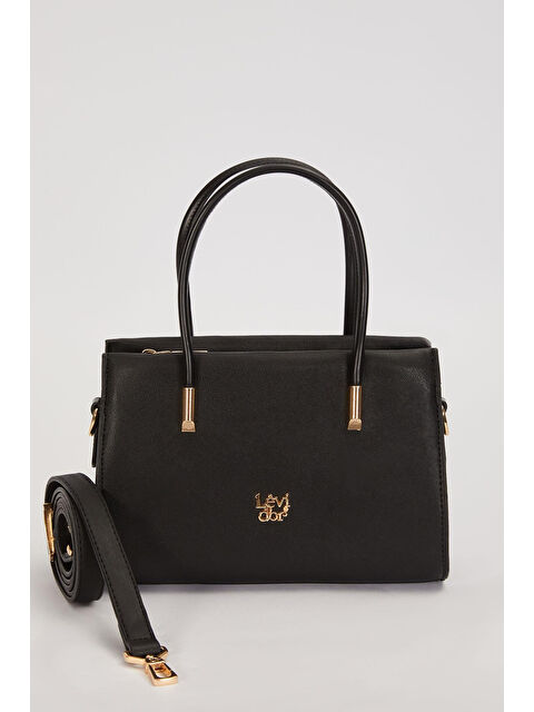 Remsa Levidor Premium İnce Askı Sert Deri Çanta 930257 Siyah