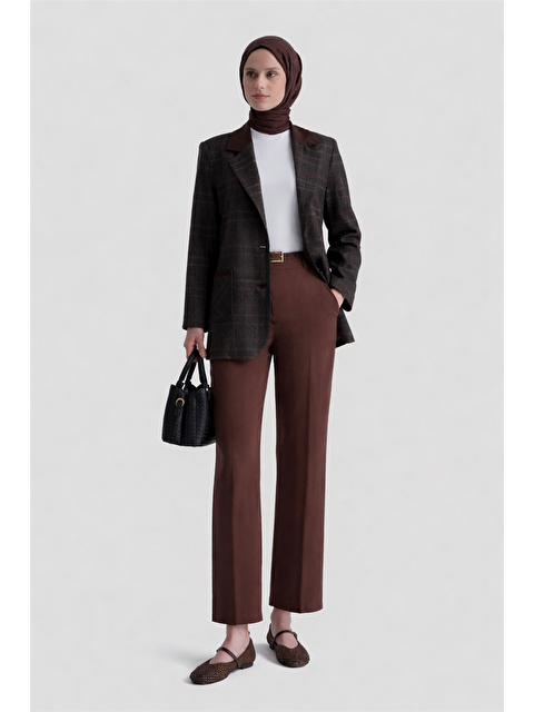 ARMİNE Straight Pantolon Kahverengi