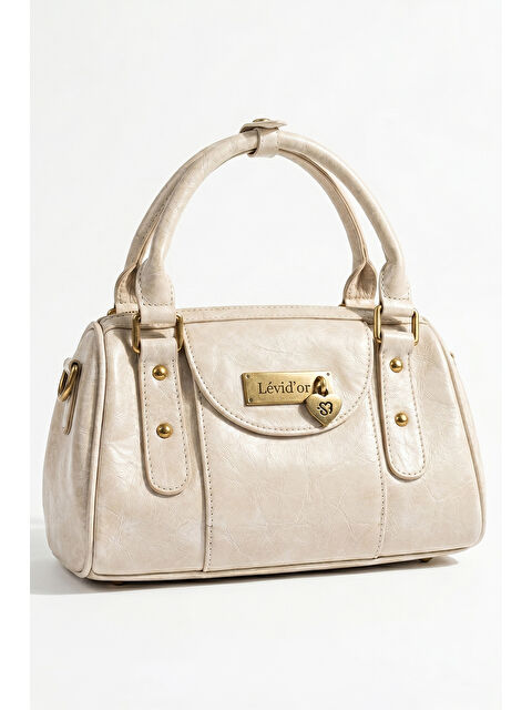 Remsa Tek Askı Charm Detay Yumuşak Deri Çanta 930565 Vizon