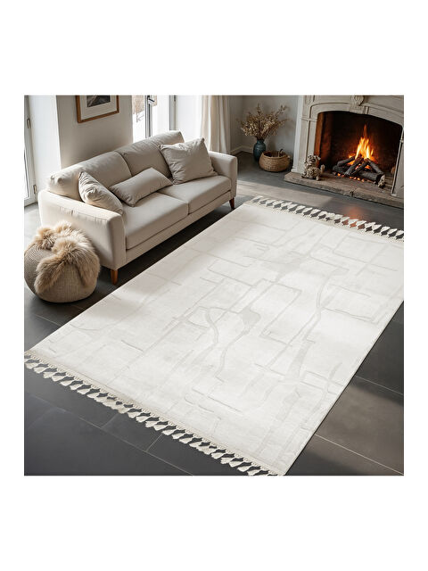 Dinarsu ALAÇATI PÜSKÜLLÜ PARÇA HALI 150X230 WOLT A.BEJ - S000464716-19928