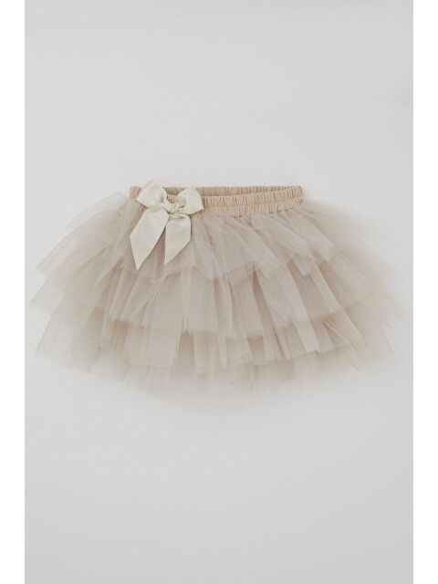 Breeze Kız Çocuk Tütü Etek Tül Detaylı Katlı Fiyonk Aksesuarlı Taş (4-8 Yaş) - S000493739-25636