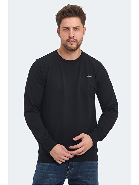 SLAZENGER ORVAR IN Erkek Sweatshirt Siyah
