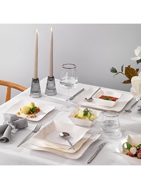 SCHAFER Lovise Yemek Takımı 24 Parça-Platin - S000498278-20063