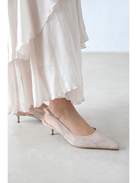 Straswans Cuesta  Kadın Topuklu Süet  Ayakkabı Bej - S000530698-19928