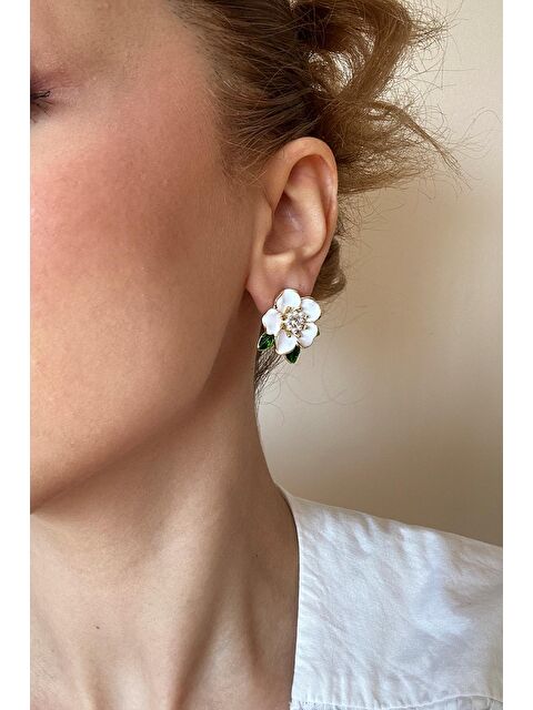 New Obsessions Mineli Yasemin Çiçekli Çivi Küpe - S000344502-37200