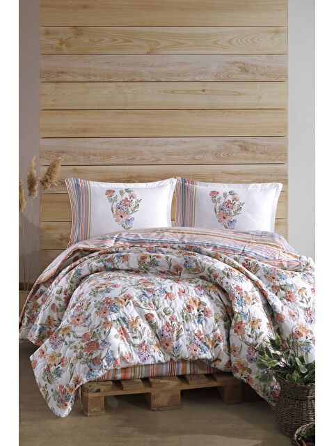 Clasy %100 Pamuk Çift Kişilik Dört Mevsim Set Zemi - S000404053-7152