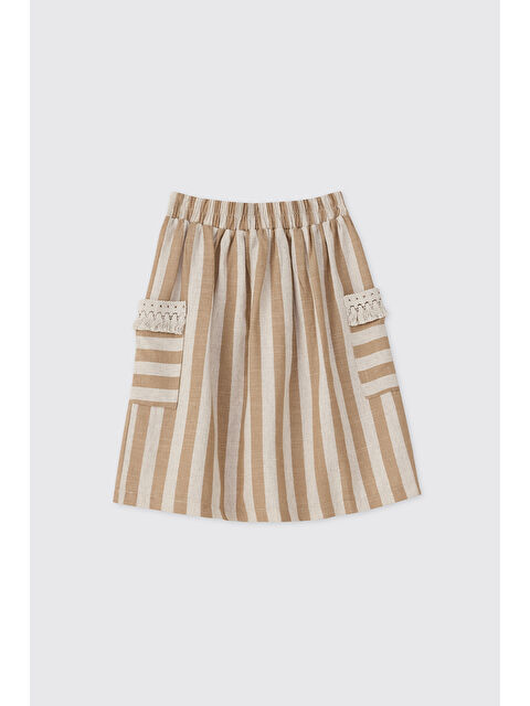 Panço Kız Çocuk Bej Etek