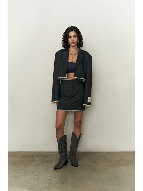 Mai Collection Connel Antrasit Ceket-etek Takım - S000526093-29666