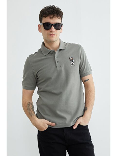 Fullamoda Aslan Nakışlı Polo Yaka Tişört - S000523455-18547