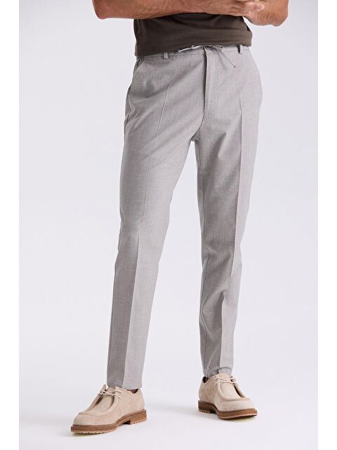 JAKAMEN Taş Comfort Fit Beli Lastikli Yünlü Kumaş Pantolon - S000496037-25636