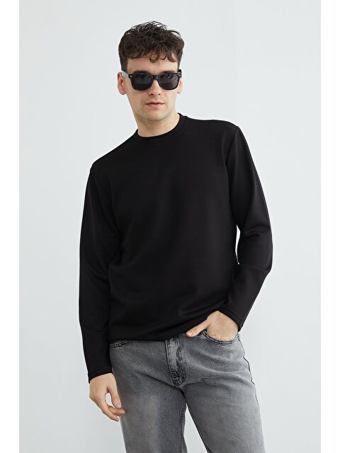 Fullamoda Basic Bisiklet Yaka Modal Sweatshirt - S000523460-19351