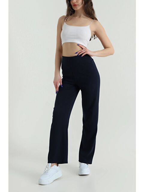 Formo Kadın Ekstra Yüksek Bel Toparlayıcı Düz Paça Ribana Kumaş Esnek Spor Rahat Günlük Tayt