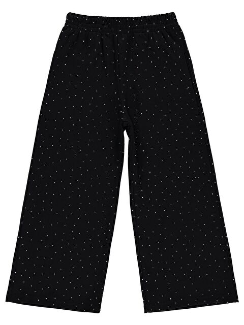 Civil Girls Taşlı 10-13 Yaş Pantolon - Siyah