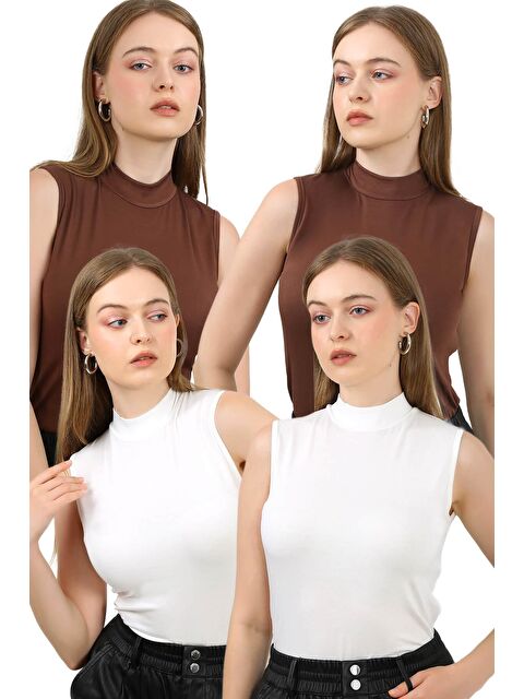 justmore Kadın 4'Lü Kolsuz Body - S000471263-37231