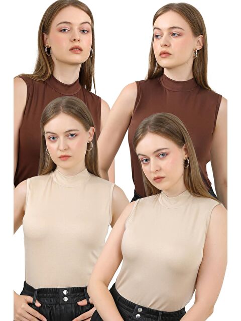 justmore Kadın 4'Lü Kolsuz Body - S000471263-19966