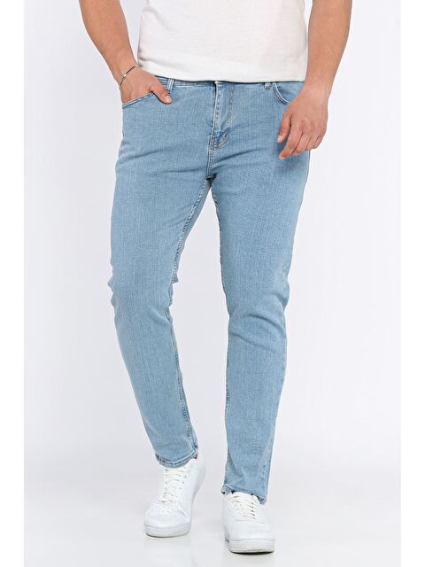 Mishar İtalia Fermuarlı Erkek Slim Fit Jean Pantolon - S000372994-17234