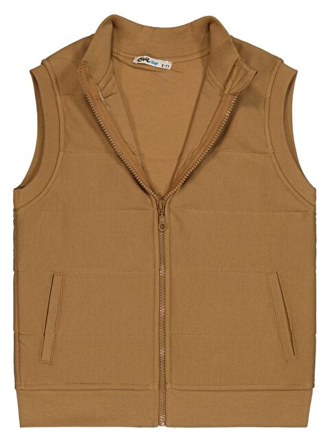 Civil Boys Kapitone Pike 10-13 Yaş Yelek - Kahverengi12-13 Yaş - S000483579-4557