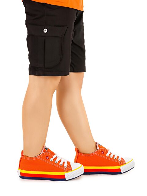 Kiko Kids Tinna Bağcıklı Erkek Çocuk Keten Spor Ayakkabı - S000216454-20013