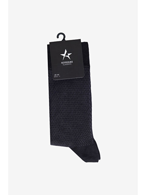 Altınyıldız Classics Erkek Siyah Desenli Tekli Çorap - S000463516-19351