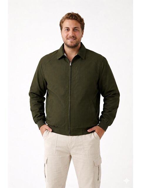 Freemen Erkek Dik Yaka Fermuarlı Basic Bomber Mont Ceket