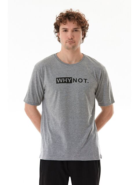 Fullamoda Why Not Yazı Baskılı Bisiklet Yaka Tişört - S000380531-20600