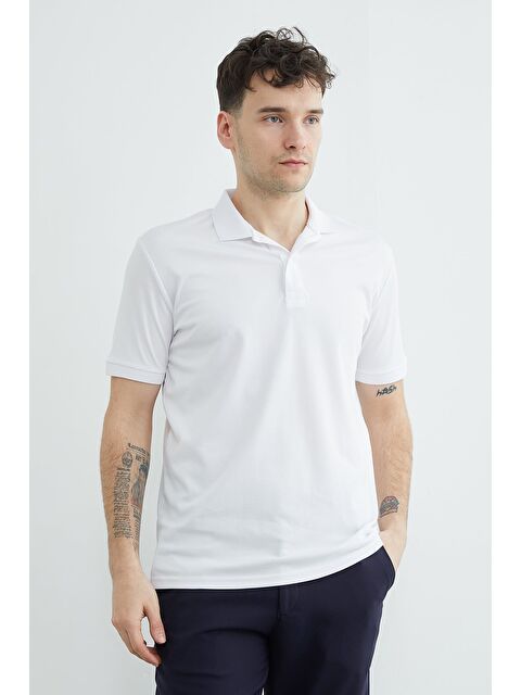 Fullamoda Ribanalı Polo Yaka Tişört - S000522369-20063