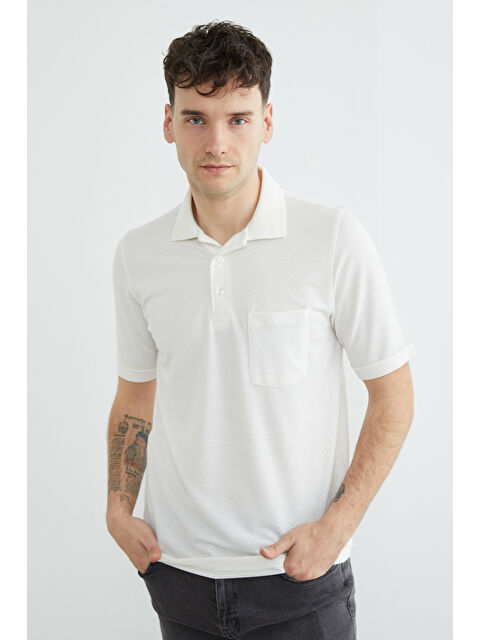 Fullamoda Desenli Tek Cepli Polo Yaka Tişört - S000514878-19965