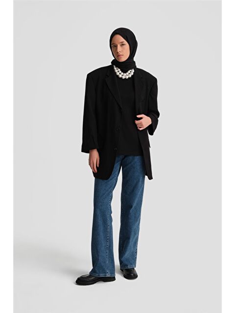 ARMİNE Tişört Ortd9033 Siyah - S000351517-19351